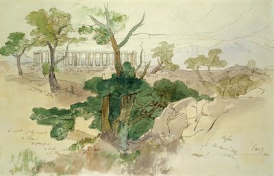 Temple à Bassae, 1849 - Edward Lear